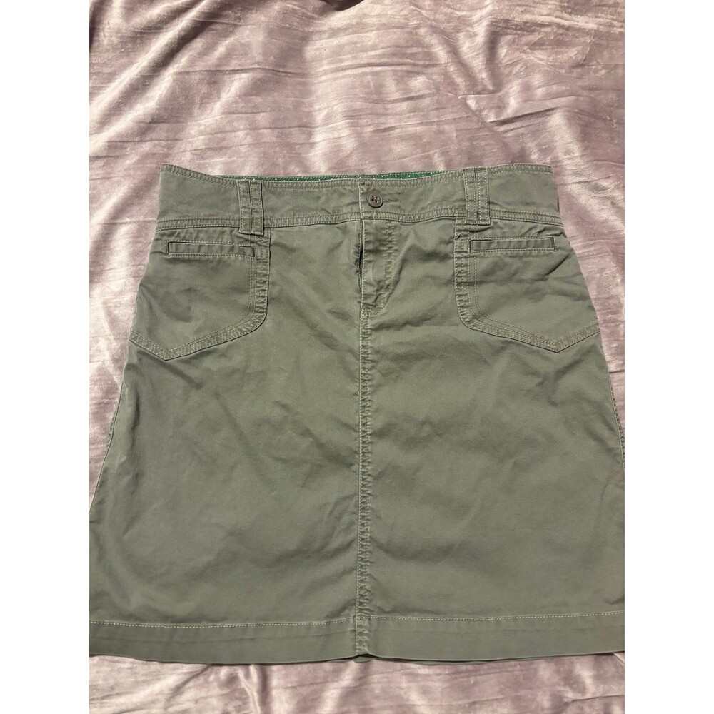 Old Navy Green Cargo Skirt Khaki Stretch Twill Utility Mini Y2K